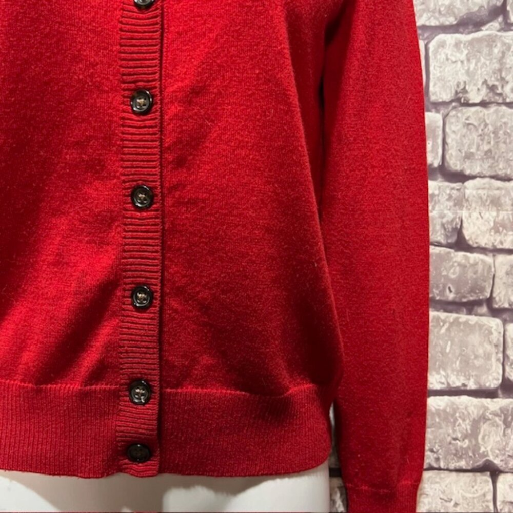 Banana Republic Red Button Down Long Sleeve Cardigan Size XSP - Picture 3 of 7